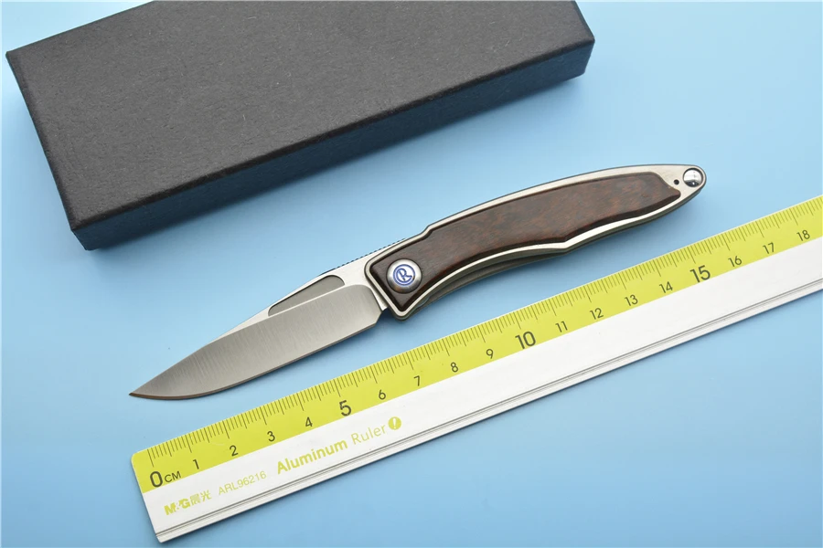 

XS OEM version Mnandi m390 blade blade TC4 titanium alloy folding knife copper washer hunting camp survival EDC tool knife