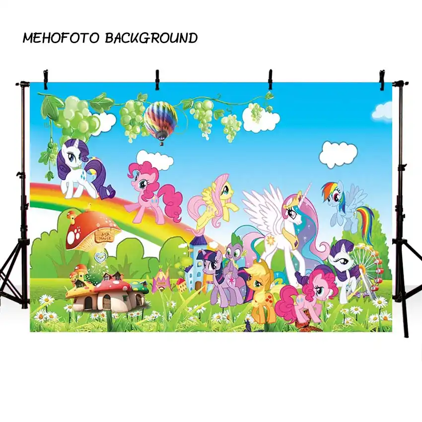 Photography Backdrop My Little Pony Birthday Party Cartoon Photo