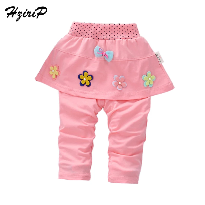 HziriP 2018 New Summer Girls Pants Fashion Cute Bow Calf length Pants