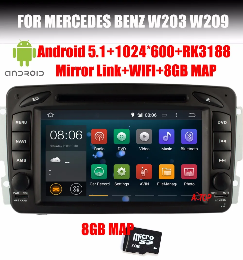 bilder für Auto-DVD GPS Für Mercedes Benz W203 W209 W203 C209 W693 W463 Viano Vito Android 7.1 Quad Core Spiegel link Radio BT Wifi SD bilder für Auto-DVD GPS Für Mercedes Benz W203 W209 W203 C209 W693 W463 Viano Vito Android 7.1 Quad Core Spiegel link Radio BT Wifi SD