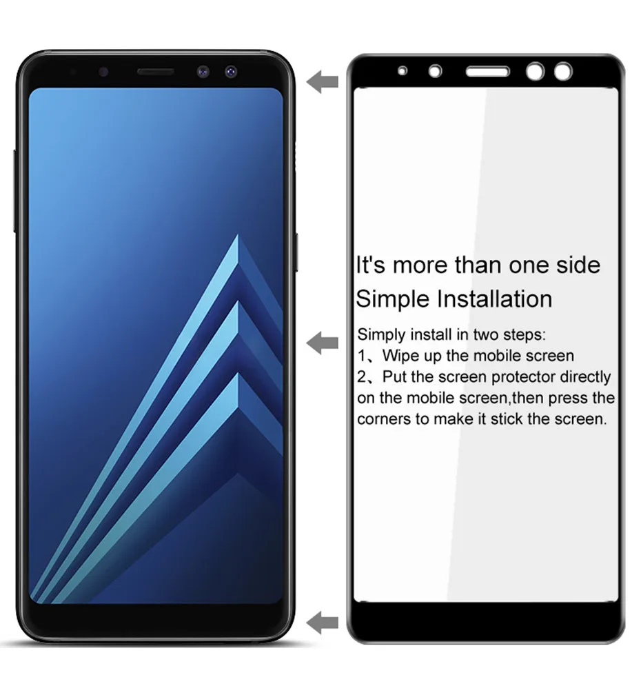 Полное покрытие закаленное стекло для samsung Galaxy A8 A8 Plus Защита экрана для A8 A8+ A530F A530 A730 Защитная стеклянная пленка