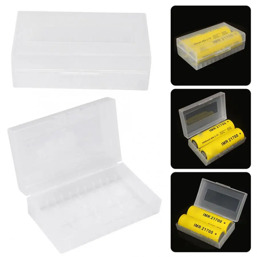 

2PCS 2*20700/21700 Battery Box Container Waterproof Battery Storage Box case