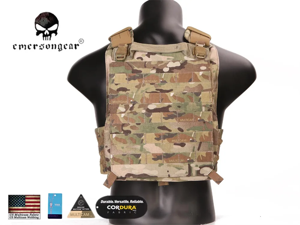 Emersongear Tactical Military Molle Combat Vest 420 PLate Carrier Black EM7362BK