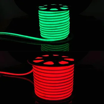 

LED Neon Strip 220V 5050 2835 120LEDs/M soft Neon tape BAR light Power Plug RGB Controller 9x18mm 1m 5m 10m 20m 50m