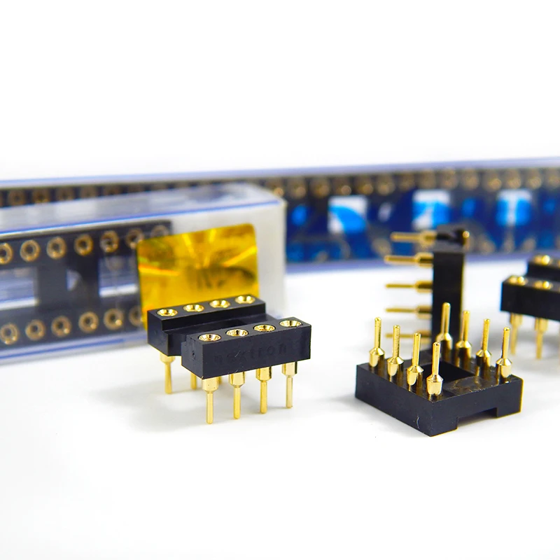 10개 DIP8 IC 소켓 금도금 연산 증폭기 소켓 DIY 오디오 앰프 PCB 업그레이드용 HIFI 오디오 DIY 프리앰프 및 앰프 업그레이드용