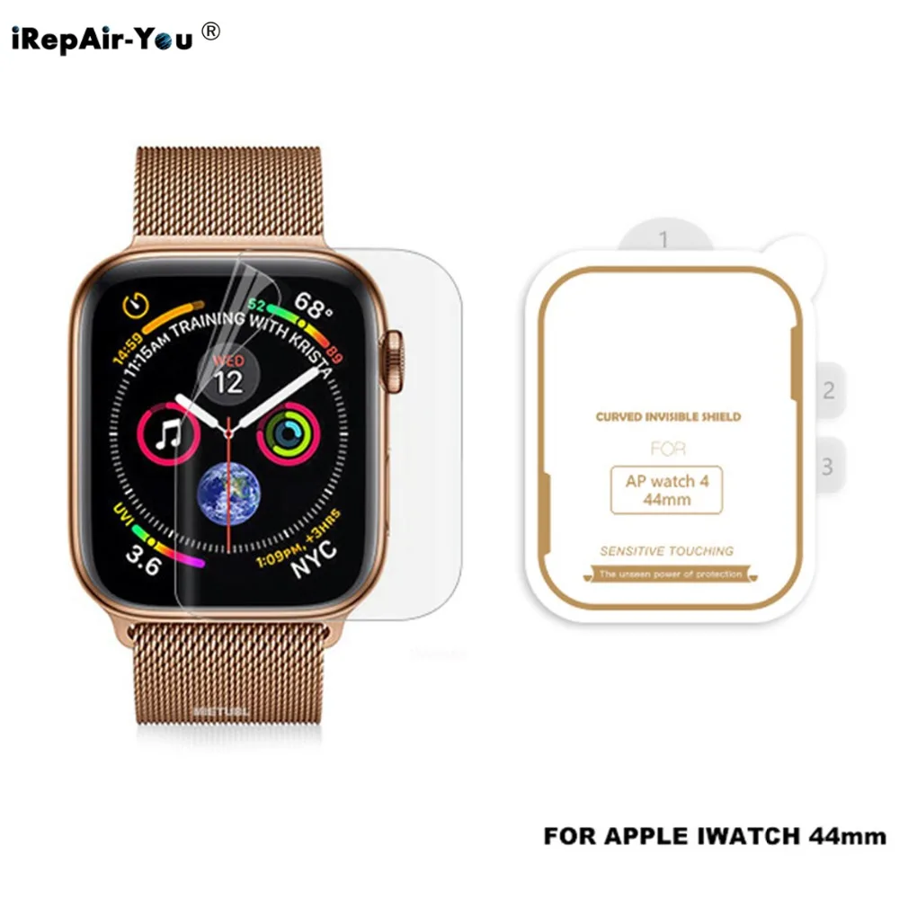 3D изогнутая нано ТПУ пленка для Apple Watch 3 2 1 4 38 мм 42 40 44 серия полное покрытие