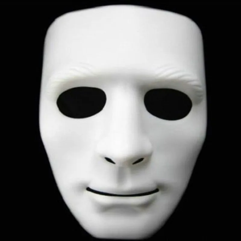 Cosplay Halloween Men Full Face White Mask Party Costume Prop Toys