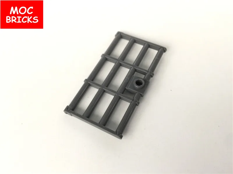 10 шт./лот MOC кирпичи темно серая дверь 1x4x6 Barred с ручкой гвоздиком подходит для 60621