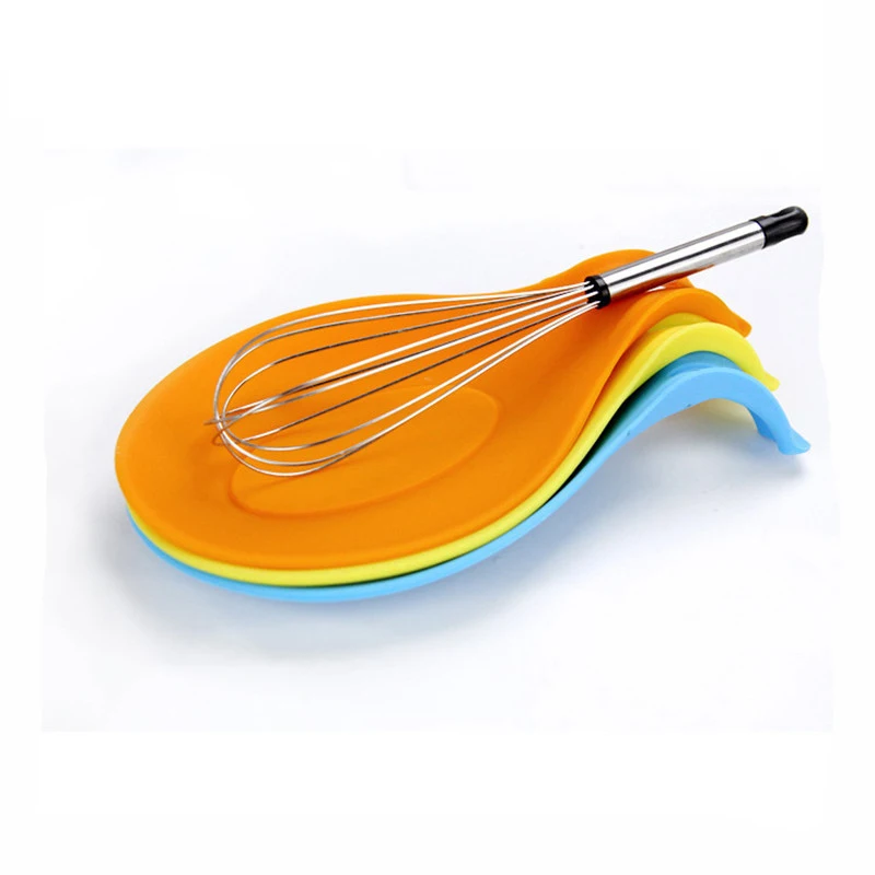 

1Pc Small Silicone Spoon Mat Spatula European Style Spoon Pad Foldable Kitchen Gadget Kitchen Goods Kitchen Tools Accessories