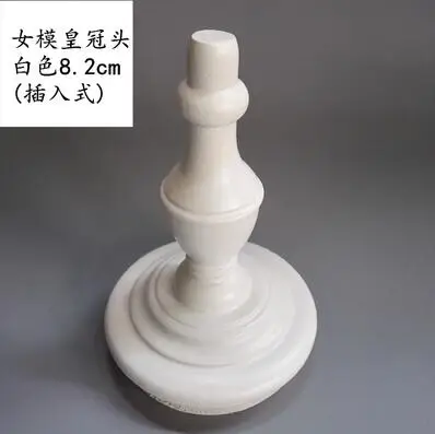 

8.2cm white Half body model props Female mannequins stereo cutting clothing store solid wood crown head cover accessories A402