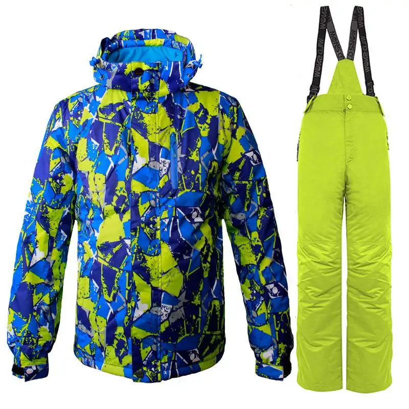 

Professional Men Women Ski Suits Jackets + Pants Snowboard Sets Thick Warm Waterproof Windproof Winter Ski Suspender Trousers