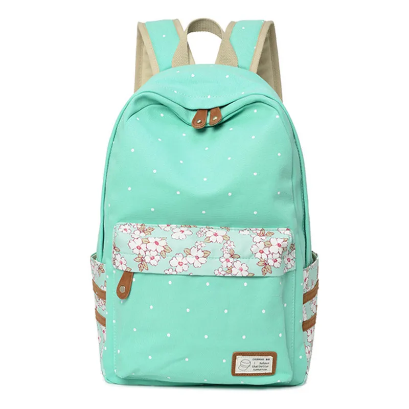 cheap NEW 2019 Backpacks Flower Printing School Bags Backpack Canvas Schoolbags for Teenage Girls Students Bag Mochilas