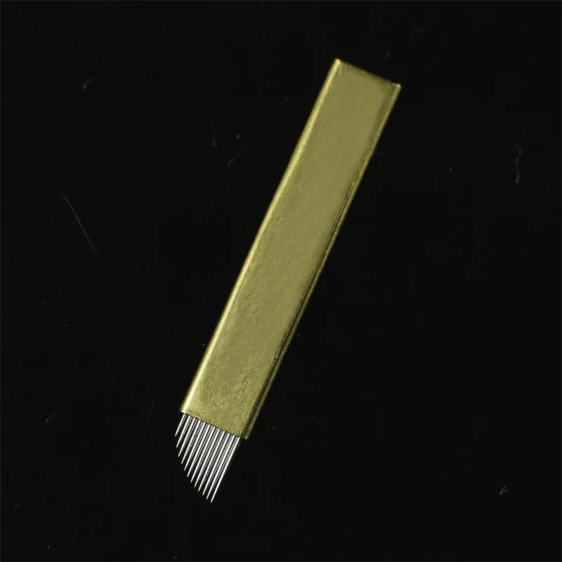 500 шт. PCD 12/14 шпильки 12/14U Lamina Nano Blade Премиум жесткий 0,25 мм постоянный макияж микроволокна иглы для Tobori Pen