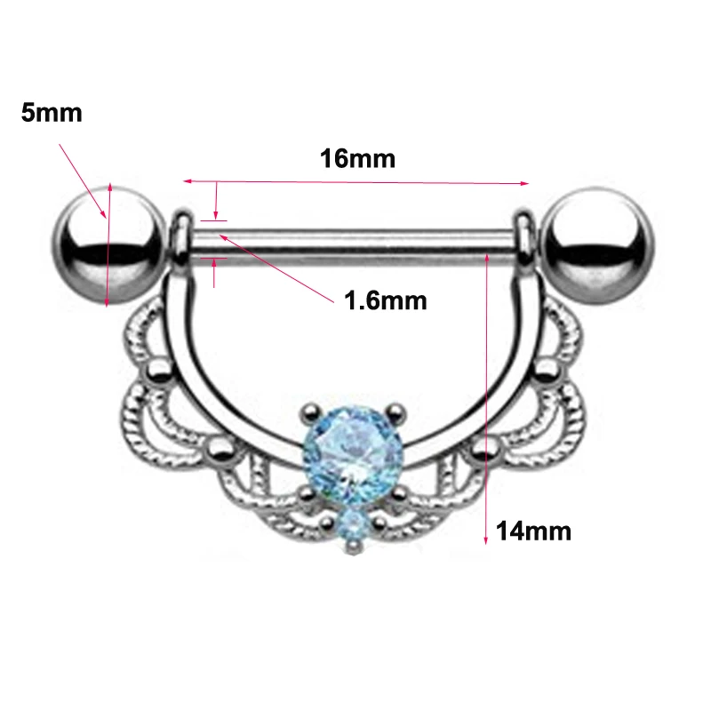 2 шт. титановые кольца для пирсинга сосков 14 г горячая Распродажа|titanium nipple shields|nipple