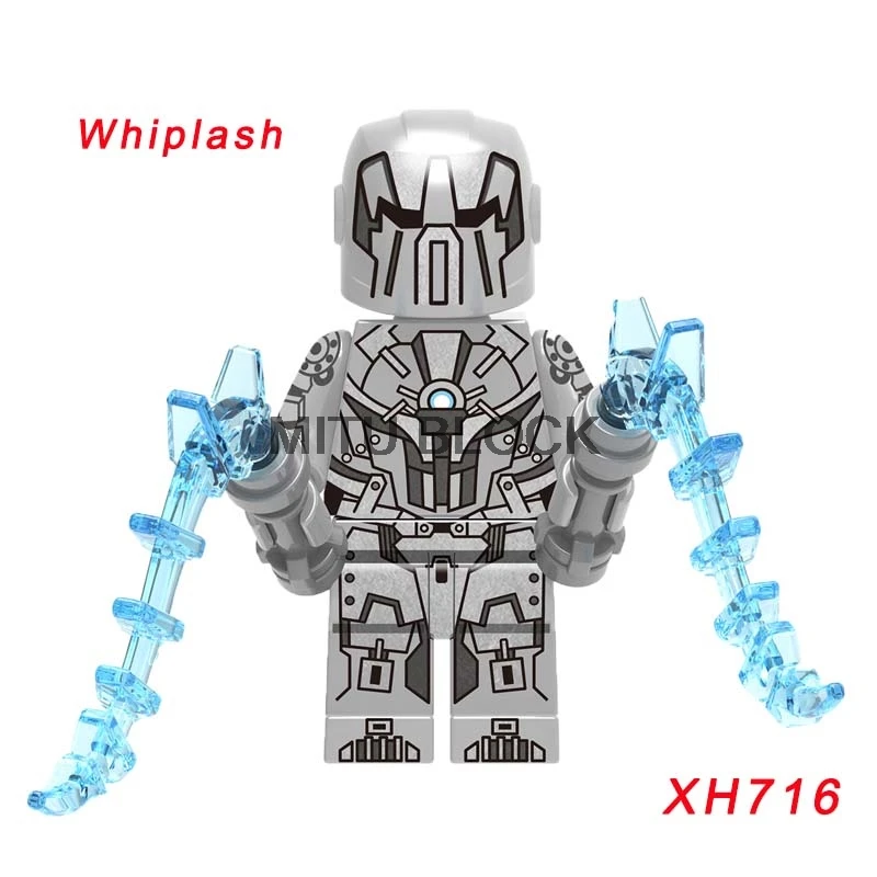 

Xh716 Single Sale Legoing Super Heroes Whiplash Arrow White Canary Elektra Iron Fist Bricks Building Blocks Toys Gift