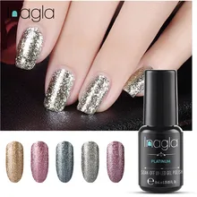 Inagla, 8 мл, Платиновые Блестки УФ-гель для ногтей, долговечный светодиодный Гель-лак с лампой, гелевая основа, впитывающий лак, лак для ногтей