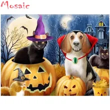Фото на заказ Хэллоуин алмазная живопись полная квадратная/круглая Алмазная вышивка распродажа картина Стразы Вышивка бисером