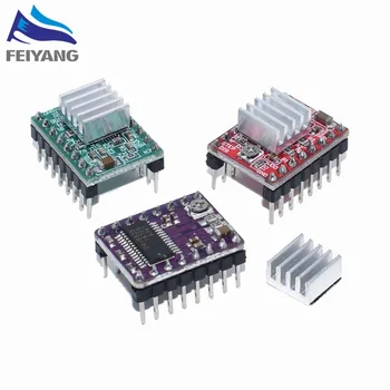 

100PCS 3D Printer Parts Reprap A4988 DRV8825 Stepper Motor Driver Module With HeatSink Stepstick DRV8825 Compatible StepStick