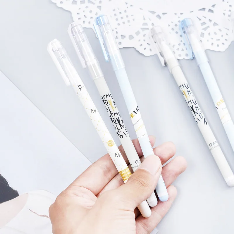 

3 pcs/lot Fun Text Erasable Gel Pen Cute 0.5 mm Signature pen Promotional Stationery Gift School Office Supplies