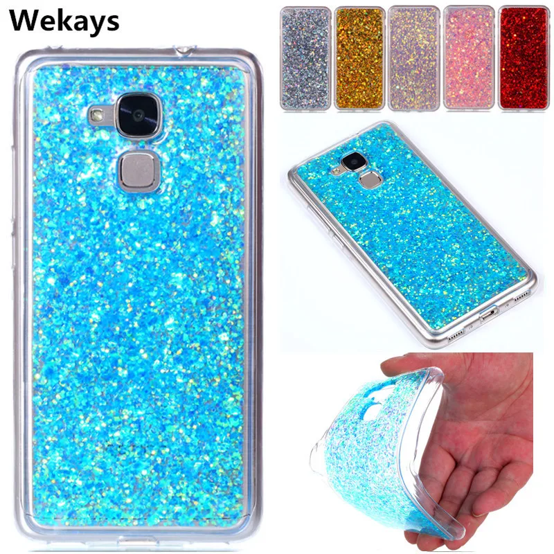 

Wekays Case For Huawei P8 Lite 2017 P9 P10 Lite Nova Y3 ii Y5 ii Enjoy 6 Bling Glitter Cover Silicone Cases For Honor 7 8 5C 6X