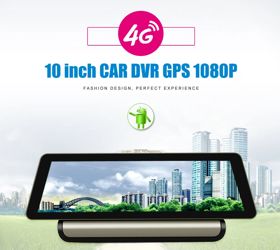 ANSTAR 10 дюймов 4G Android Автомобильный видеорегистратор 1080P видео камера gps навигация ADAS Full HD видеокамера Bluetooth WiFi двойной объектив Dashcam