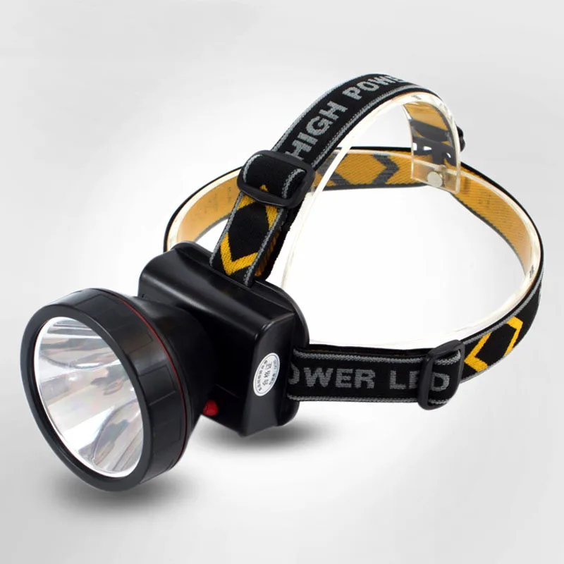 High brightness LED fishing headlamp rechargeable lithium battery head
