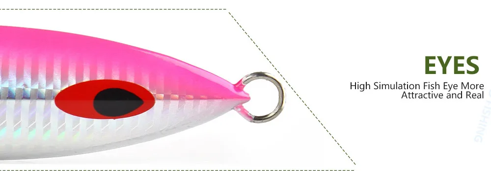 Рыбы король бренд 1 шт. 150 г 200 г розовый цвет лазерная глубокая джиг-приманки привести рыбы море рыболовные снасти открытый спортивные