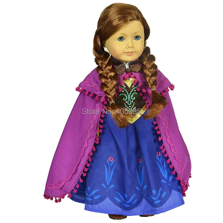 Wholesales Snow Ice Princess 3 piece Outsuit Doll Clothes For 18 American Girl