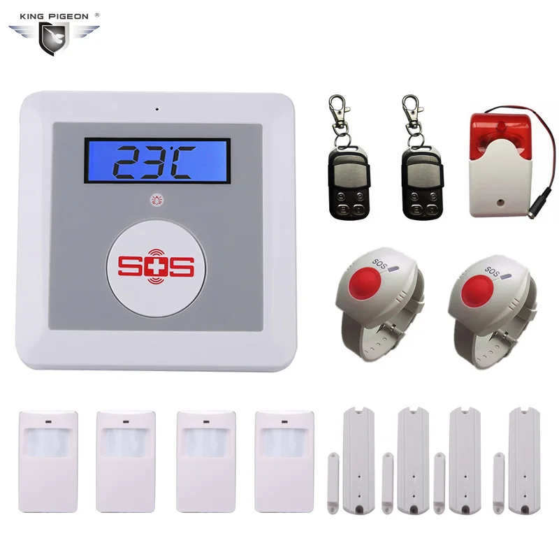 Беспроводная GSM сигнализация для домашнего офиса безопасности с PIR/дверной датчик SOS тревожная кнопка сирена сигнализация K3E