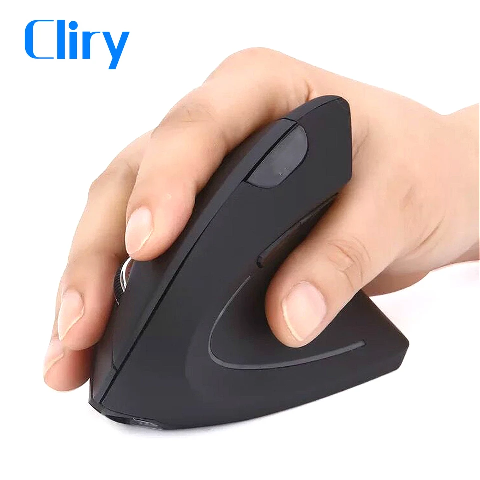

Cliry 2.4G Wireless Vertical Ergonomic Mouse USB Optical Mause 800/1200/1600DPI Colorful Light Wrist Computer USB Mice