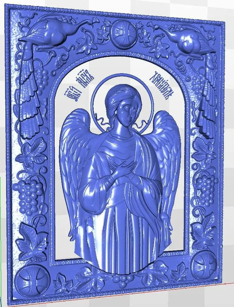 3d модель рельеф для ЧПУ в формате файлов STL Icona_Angel|3d model relief|3d relief modelfor cnc |