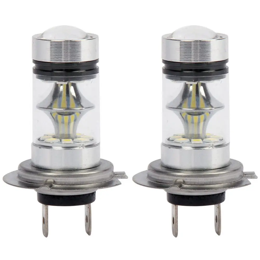 1 пара высокой мощности Светодиодный H7 Лампа 100 Вт 20 светодиодный автомобильный противотуманный светильник головной светильник s 6000K белый