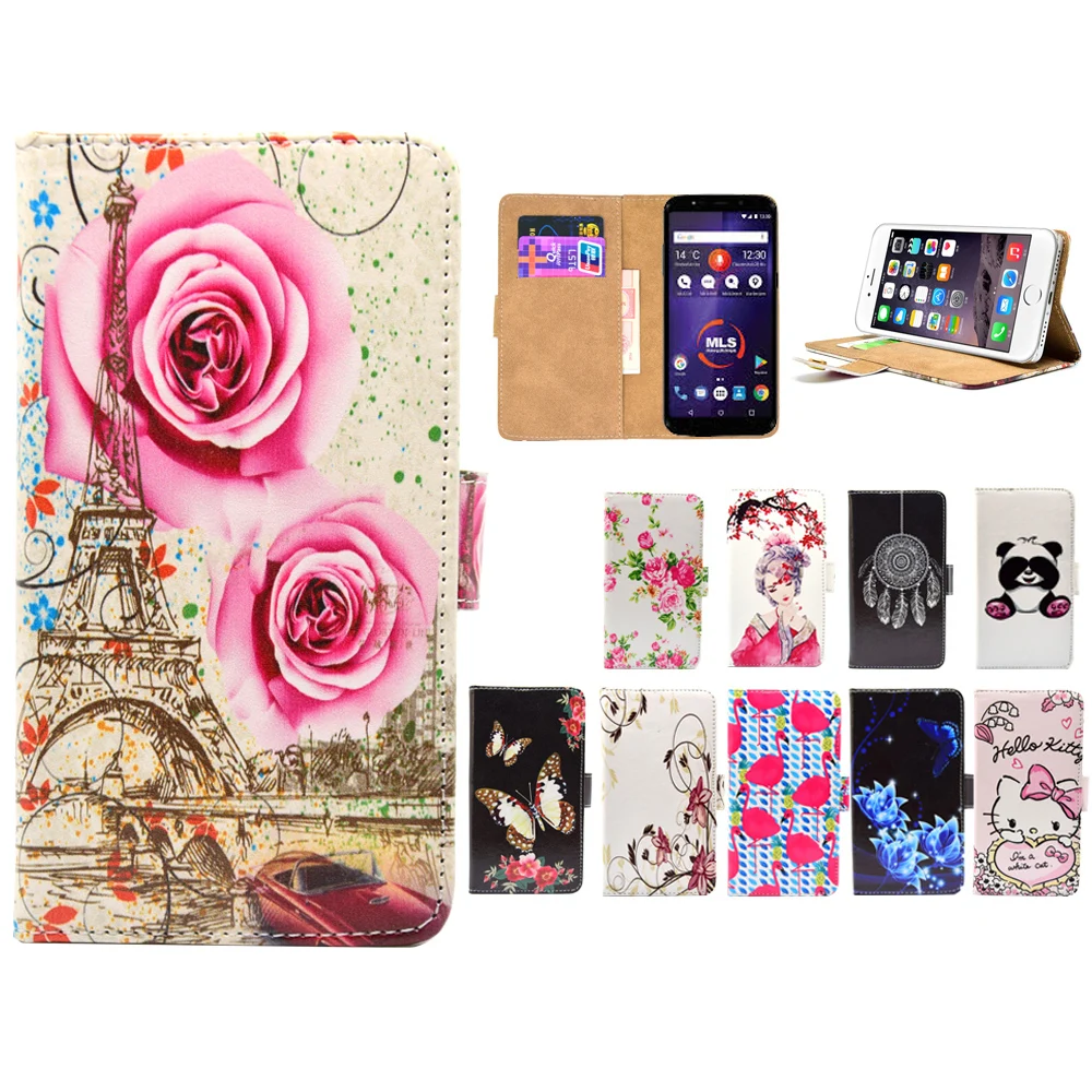 

LIHAIJUN 3C Higt quality Cartoon Flip pu leather Phone Cases Cover For MLS MX Plus Phab Flame 2018 4G