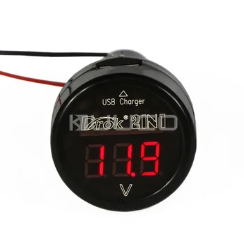 

5 PCS/LOT Adapter/Digital Meter DC 12V 24V Battery Tester/Monitor DC 5V/2A Car Charger 2in1 for cell phones/IPhone/Ipad/Ipod etc