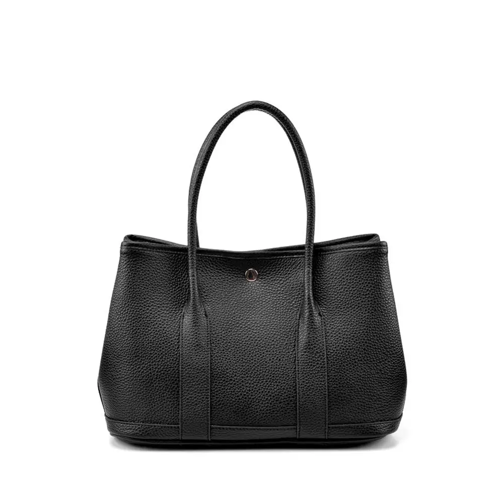 Натуральная кожа, садовые вечерние сумки, женские, известный бренд, Роскошные, повседневные, шоппер, шоппер, Хобо, сумка на плечо, сумочка, Bolsa - Цвет: Black Medium