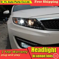 DY_L Автомобиль Стайлинг фара для Kia K5 2011-2012 светодиодный фары DRL H7/D2H HID Xenon Биксеноновые линзы