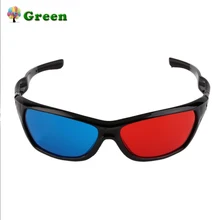 Новинка года, универсальное 3D пластиковое стекло es, черная рамка, красное, синее 3D стекло Visoin для объемного анаглифа, кино, игры, DVD, видео ТВ
