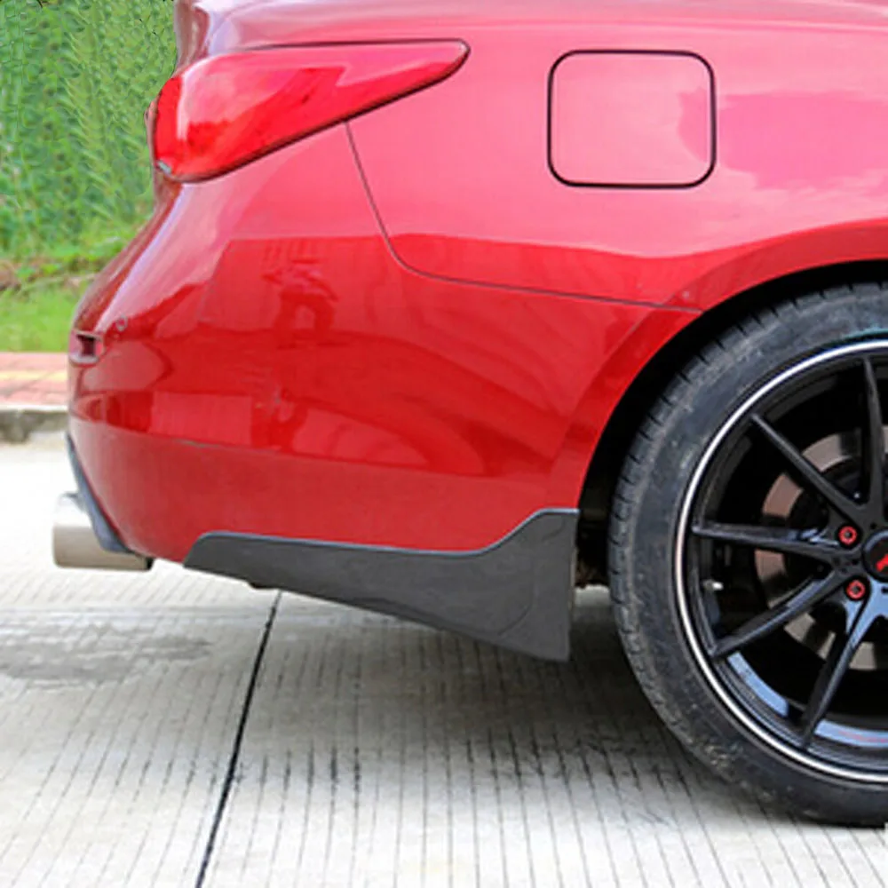 

Front rear wheel Mudguards fender decorative cover sticker trim Strips for Infiniti Q50 Q50L carbon fiber Exterior Accessories
