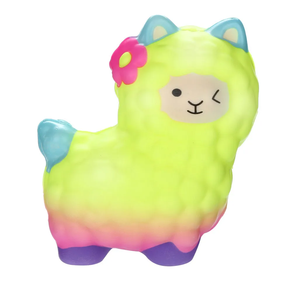 Squeeze soft Squishies очаровательные Llamas Альпака медленно поднимающиеся фрукты Ароматические Squeeze снятие стресса забавная игрушка в подарок Z0225 - Цвет: B