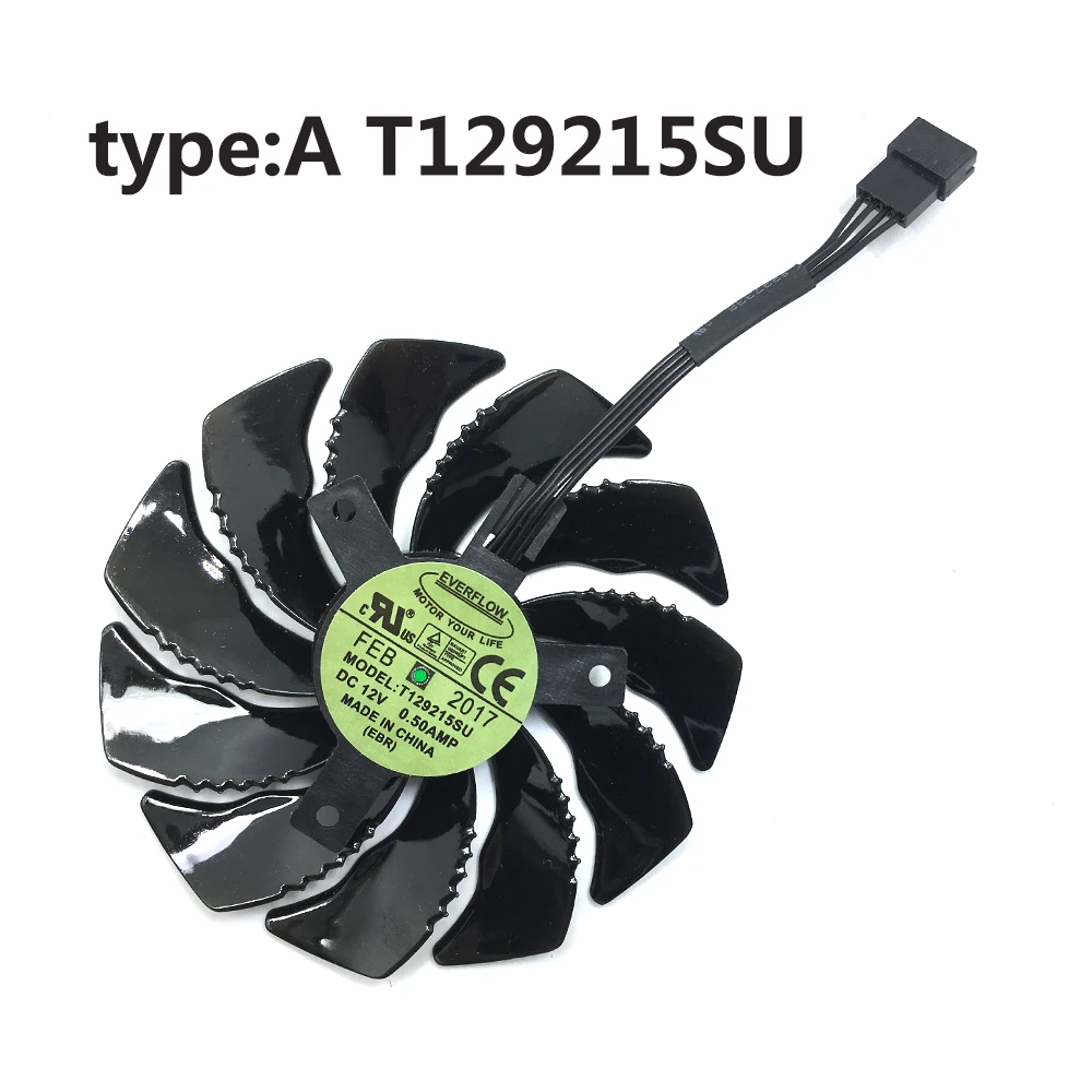 85mm T129215SU 4Pin Fan For Gigabyte GTX1060 P106 1050 1070 RX 470 480 570 580 Cards Cooling Fan