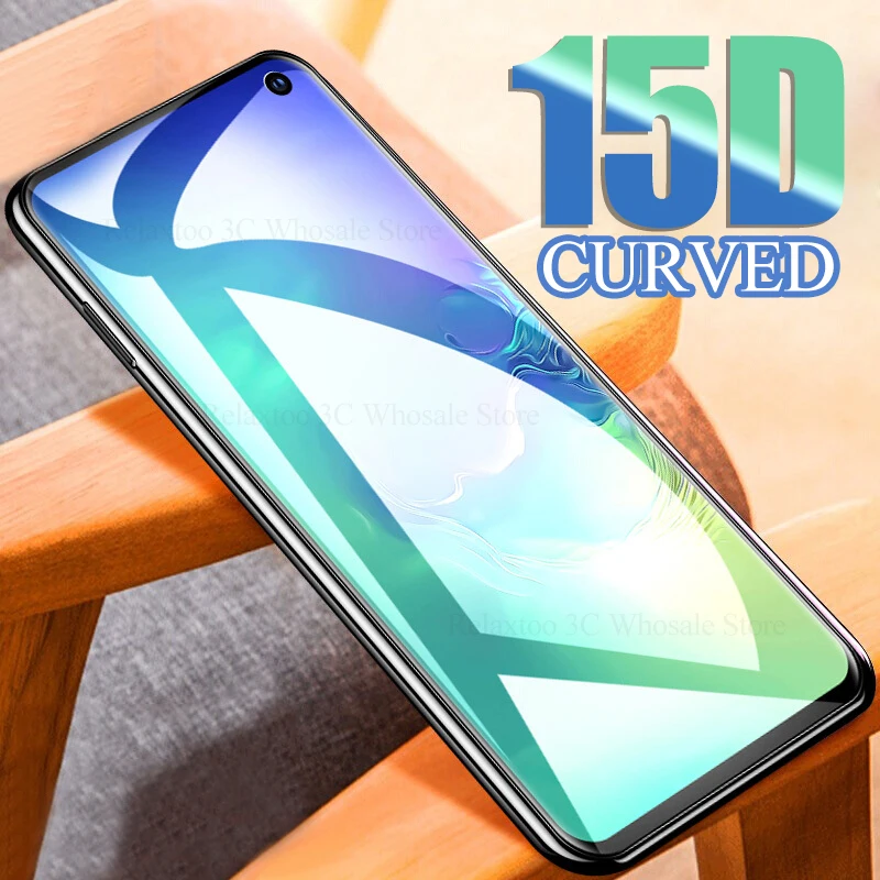 

15D Curved On The For Samsung Galaxy S10 5G Plus Lite s10E Tempered Glass sumsung s10 s10+ s 10 E s10plus Protective Glas Film