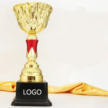 

Hot Sale Sports Athletic Prize Award Trophy Cups Golden Plated Metal Cup Trophy Custom Sports Trophies Award Medal 25.5cm Height