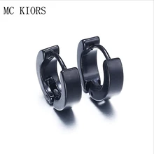 Pendientes de aro pequeños de 5 colores, pendientes de aro de acero inoxidable y plata para mujer, anillos de oreja de hombre, pendientes de círculo de colores(China)