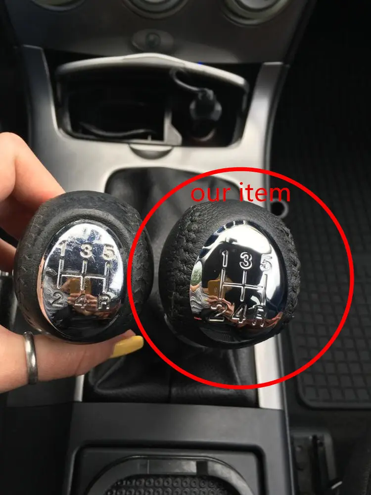 Gear Shift knob סטיק מקלות למאזדה 3 5 6 323 626 MPV Premacy rx8-5 6 הילוכים במהירות