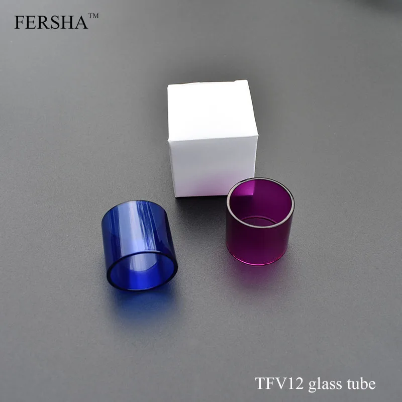 FERSHA Стекло трубки для курения TFV12 электронная фиолетовый/синий резервуар Pyrex Стекло трубки