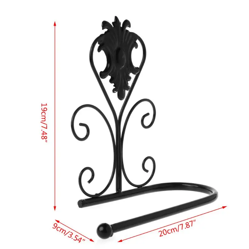 1 шт. винтажная туалетная бумага полотенца металлический цилиндр держатель для ванной настенный держатель для ванной комнаты черный