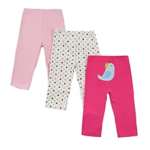 3 pçs/lote Calças Spring & Summer Linda de Algodão Infantil Do Bebê Calças Do Bebê Recém-nascido Meninos Meninas Calças Unissex Roupas de Bebe 0-12 M Crianças Calças