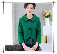 2018-New-Middle-aged-Women-s-Woolen-Coat-Spring-Autumn-Short-Jacket-Casual-Plus-Size-Print