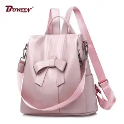 Sweet lady рюкзак женские кожаные модные однотонные мягкие город девушка back pack элегантный дизайн женский рюкзак сумка черный розовый 2018