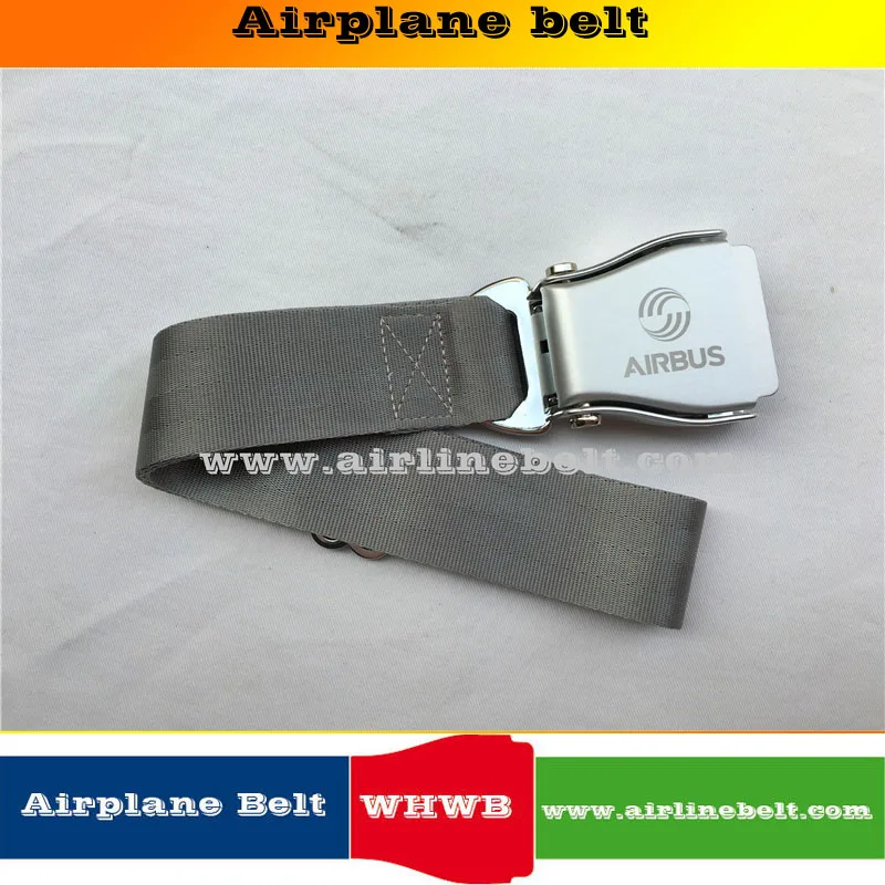 38mm width AIRBUS airplane seat belt buckle nylon belt men's jeans belt with Packing box - Название цвета: Серый